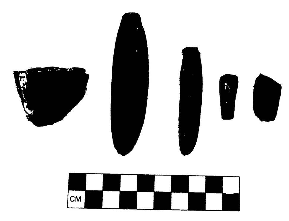 Figura 5 Artefactos de obsidiana del sureste de Petén.