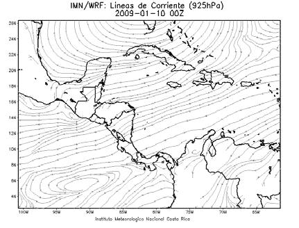 oeste), Parrita y aumentando la nubosidad en el Pacífico Norte sin causar precipitaciones.