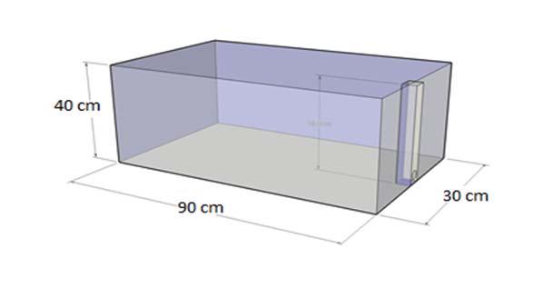 3. Observe las medidas del siguiente modelo para construir un acuario: Al poner la mitad de agua en el acuario, cuántos centímetros cúbicos (cm 3 ) de agua se necesitan? a. 0,18 cm 3 b. 5.400 cm 3 c.
