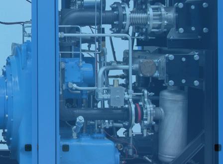 Los componentes están dispuestos de forma inteligente a lo largo de la corriente de aire de refrigeración para trabajos prolongados y una elevada disponibilidad de aire comprimido.