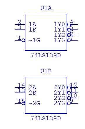 Decodificadores comerciales 74-39 (DUAL 2 TO 4