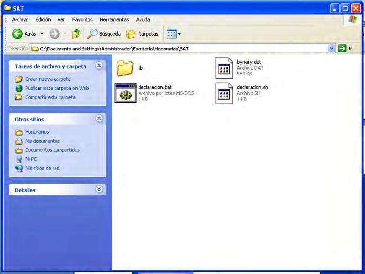 bat para ejecutarse en sistemas Microsoft-Windows. El archivo declaracion.