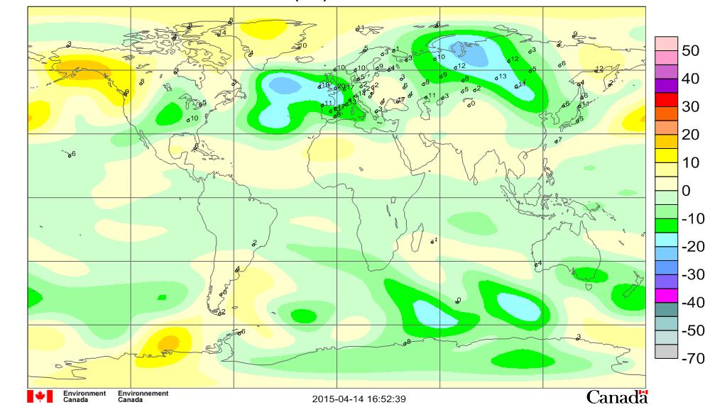 Figura 6 Anomalías de Ozono Total en el mundo, Tomado de: http://exp-studies.tor.ec.gc.