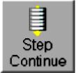 4.- Para desplazarse entre las líneas del programa use la tecla [PROG/STEP] para que aparesca el formulario para moverse entre pasos.