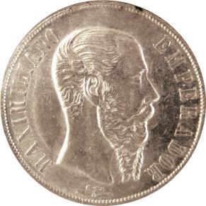 50 Centavos, 1866, Mo. (KM-387). VF 974.