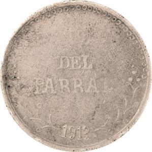 AU 1082. 1 Peso, H. del Parral, 1913. (GB-79); golpecito en canto. EF/AU 5000.00 LOTE 1083 1083. 1 Peso, Ejército Constitucionalista, (Durango), 1914.