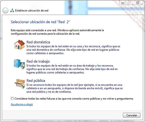 En Windows 7, desde el Panel de control, haga clic en el vínculo Ver el estado y las tareas de red, en la sección Redes e Internet.