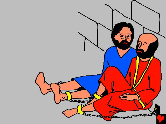 Pablo y Silas, siervos de Jesús, estaban en la cárcel. No, no habían hecho nada malo habían echado un demonio fuera de una mujer.