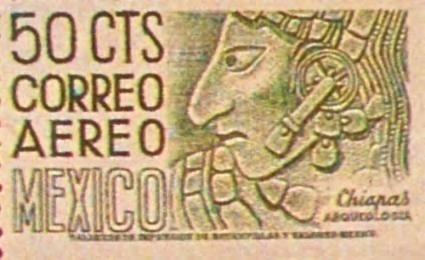En esta emisión hay un solo valor de 50 céntimos de color verde en el que se representa un fragmento de un bajorelieve encontrado en las ruinas de Bonampak (Chiapas) 32 ver Fig. A41-.