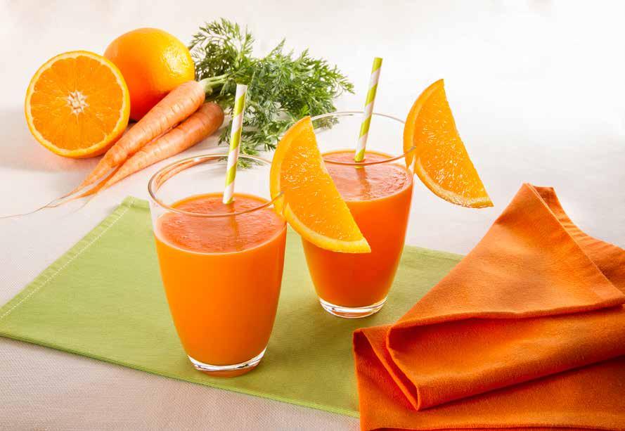 BATIDO DE NARANJA Y ZANAHORIA Ingredientes: Zanahorias peladas 300 g Jugo de