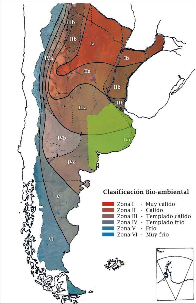 IRAM 11603 Clasificación bioambiental de la República Argentina Podemos inferir razonablemente a partir del último censo nacional, que más del 67% de las viviendas no deficitarias ocupadas del país