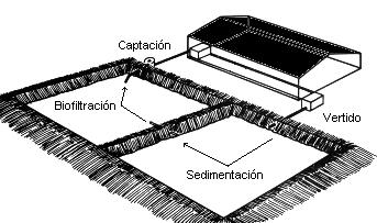 recirculación en estanques de cultivo intensivo o superintensivo.