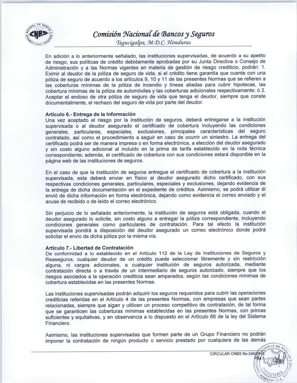 Comisión ínacionacde (Bancosy Seguros Tegucigaípa, ím.<d.