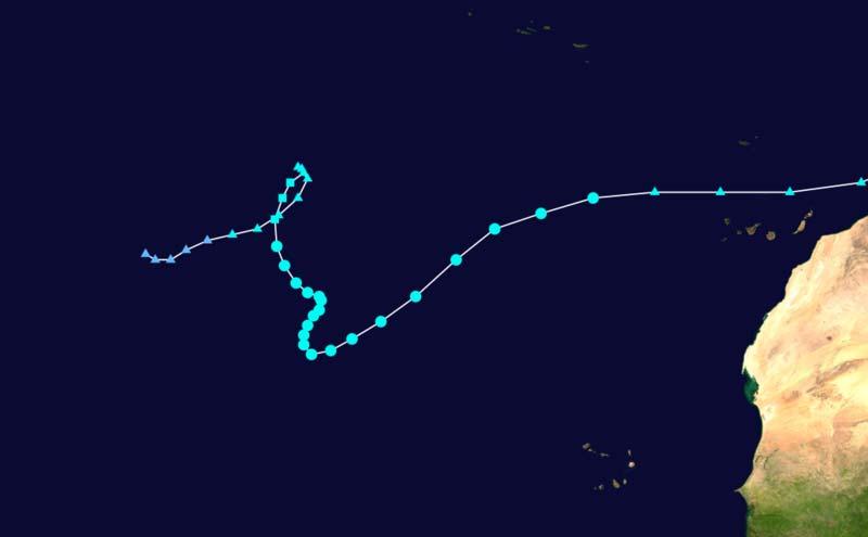 TORMENTA TROPICAL DELTA Afectó a las Islas entre el 28 y el 29 de noviembre de 2005.
