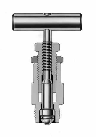 Sistemas de manifolds para 3 Características de las válvulas El caudal que pasa por un Manifold Swagelok es controlado por una serie de válvulas de aguja de acero inoxidable.