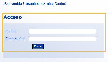 2. Cómo me conecto al Centro de Aprendizaje Fresenius? Se ha creado una cuenta de usuario para usted. Las credenciales para iniciar sesión se han enviado vía e-mail.