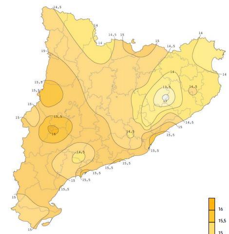 RADIACIÓN (KWH/M²) Análisis de la radiación en las calles de Barcelona y de Hermosillo 2.1.2.- Radiación solar, Barcelona.