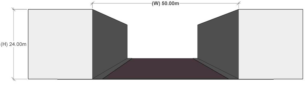 Figura 2.6.- Relación de aspecto H/W, (arriba) Diagonal Dreta (H/W=0.42), (abajo) Diagonal Esquerra (H/W=0.48).