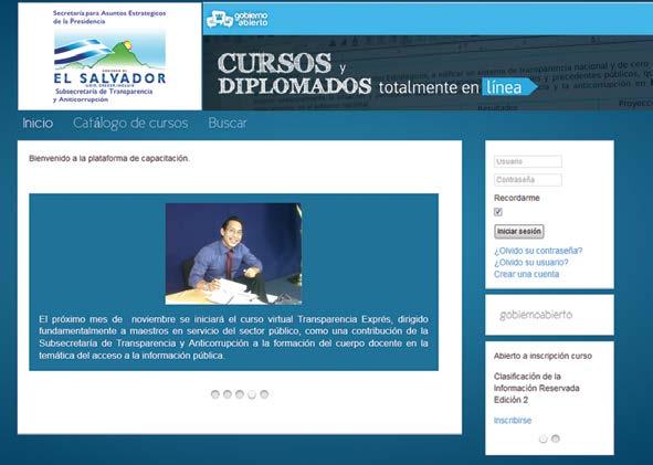 de Chile, dos ediciones de cursos virtuales como parte de la estrategia de formación a distancia o en línea.