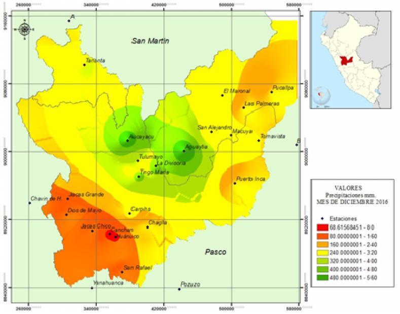 EVALUACIÓN DE LAS VARIABLES AGROMETEOROLÓGICAS En el presente mes, como lo muestra el cuadro N 01, en gran parte de la Sierra de la región Huánuco el comportamiento de las lluvias tuvieron por debajo