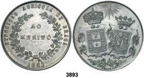 Juan IV a los restauradores de Portugal de 1640. (Lamas 154). Bronce. 30 mm. MBC+. Est. 75......................................... 60, 3890 1863. Luis I. Bronce. 32 mm. Leyenda del reverso borrada.