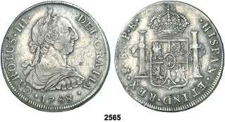 2561 1778. México. FF. 8 reales. (Cal. 926). Resellos orientales. BC+. Est. 50............ 30, 2562 1779. México. FF. 8 reales. (Cal. 929).