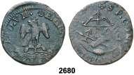 Sevilla. JB. 2 reales. Resello de Vique (Cuba) (De Mey 481). BC. Est. 30....... 25, F 2680 (1812-14). Tlalpujahua. 2 reales. (Cal.