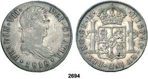 Guadalajara. FS. 8 reales. (Cal. 445). MBC. Est. 120.................... 95, 2693 1818.