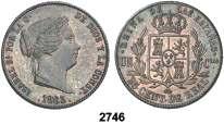 (Cal. 612). Brillo original. S/C-. Est. 120.......... 90, 2742 1856. Segovia. 5 céntimos de real. (Cal. 613). EBC-. Est. 50................... 30, F 2743 1859. Segovia. 5 céntimos de real. (Cal. 616).