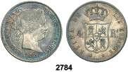 .... 50, F 2780 1865. Sevilla. 10 céntimos de escudo. (Cal. 449). EBC-. Est. 100................. 75, F 2781 1859. Madrid.