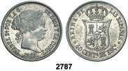 Barcelona. PS. 4 reales. (Cal. 264). Escasa. BC/BC+. Est. 50............... 40, F 2784 1863. Madrid. 4 reales. (Cal. 309).