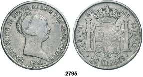 ......................... 90, 2796 1854. Madrid. 20 reales. (Cal. 174). MBC-/MBC.