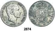 20 centavos. (Cal. 84). Escasa. BC-. Est. 25...... 15, F 2877 1895. Alfonso XIII. Puerto Rico. PGV.
