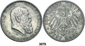 3078 1908. J (Hamburgo). 5 marcos. (Kr. 610). MBC-. Est. 40...................... 25, F 3079 Baviera. 1911. D (Múnich). 5 marcos. (Kr. 999).