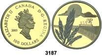 Descubrimiento de petróleo en Alberta. En estuche oficial con certificado. Proof. Est. 350......................... 300, F 3187 2003. Isabel II. 100 dólares. (Fr. 66). AU.