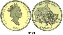3199 3200 3201 3202 F 3193 CANADA. 1990. Isabel II. 200 dólares. (Fr. 22). AU.