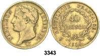 .............. 400, F 3343 1808. Napoleón. H (La Rochelle). 40 francos. (Fr. 495). AU. Escasa. MBC-. Est. 600..... 450, 3344 1813. Napoleón. A (París).
