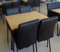 Funcionalidad/ Ubicación Imágenes referenciales Mesas y sillas de trabajo Se utilizarán mesas rectangulares o cuadradas para grupos de cuatro estudiantes.