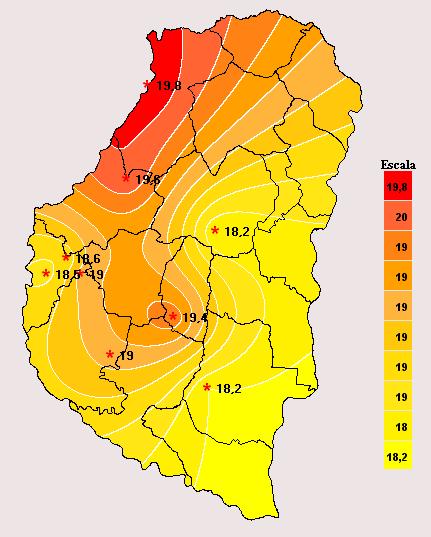 CARACTERIZACIÓN CLIMÁTICA DE LA SEMANA DEL 24 AL 30 DE ENERO Temperatura mínima ( o C) Temperatura media ( o C)