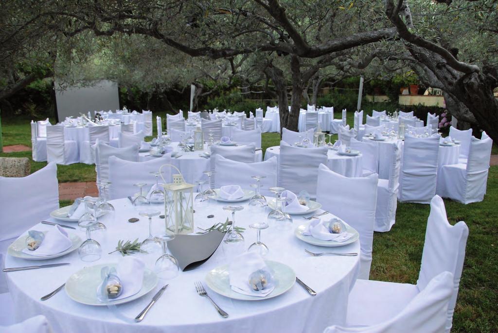Celebre el evento en el jardín del hotel bajo los olivos, junto a la piscina o bien en la