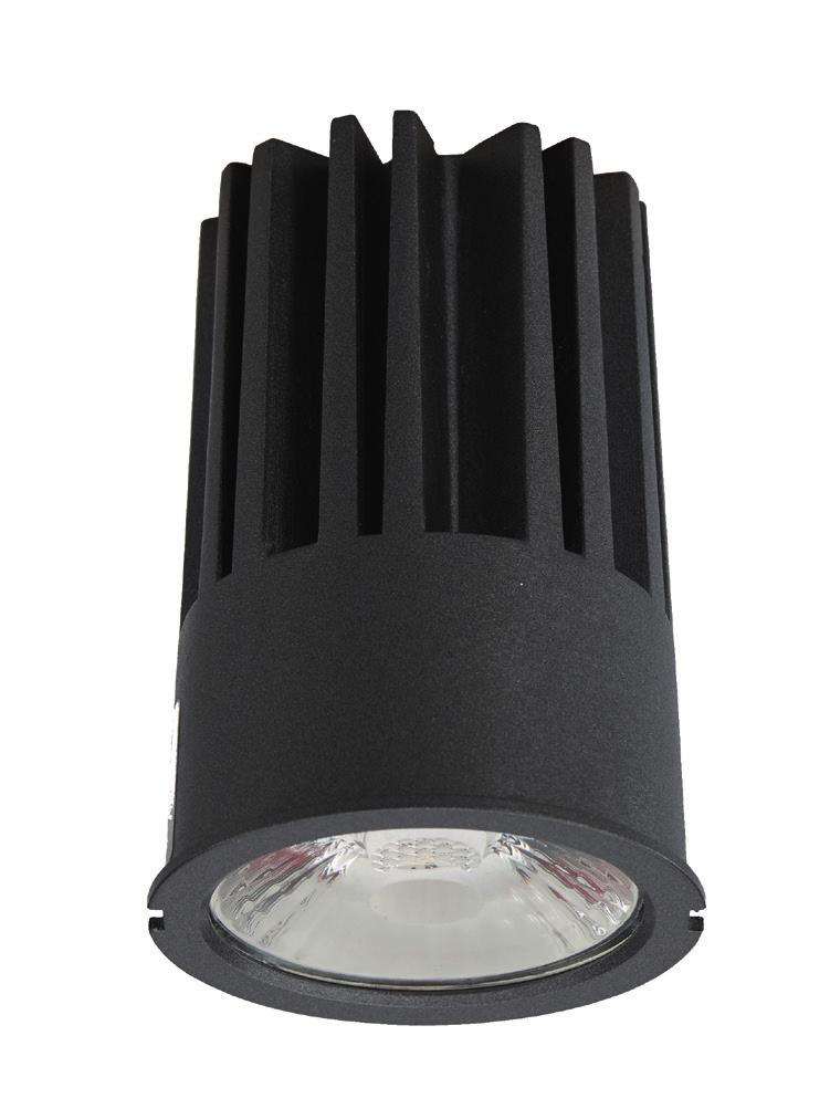 Montaje: Compatible con MR16 Uso: IP 40 Interior Acabado: Gris 50mm Ø Técnicas Tipo de lámpara: COB Temperatura de color: 2700 K / 3000 K / 4000 K