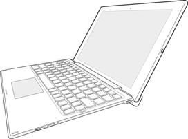 Conceptos básicos Descripción general El teclado BKB50Teclado Bluetooth le ayuda a usar su Xperia Z4 Tablet como un PC y resulta muy práctico cuando se sale de viaje.