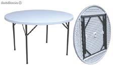 26 26 MOBILIARIO: mesas redondas * Disponemos de mantelería a medida para nuestras mesas. 120 cm MESA REDONDA (120 x 74 cm.