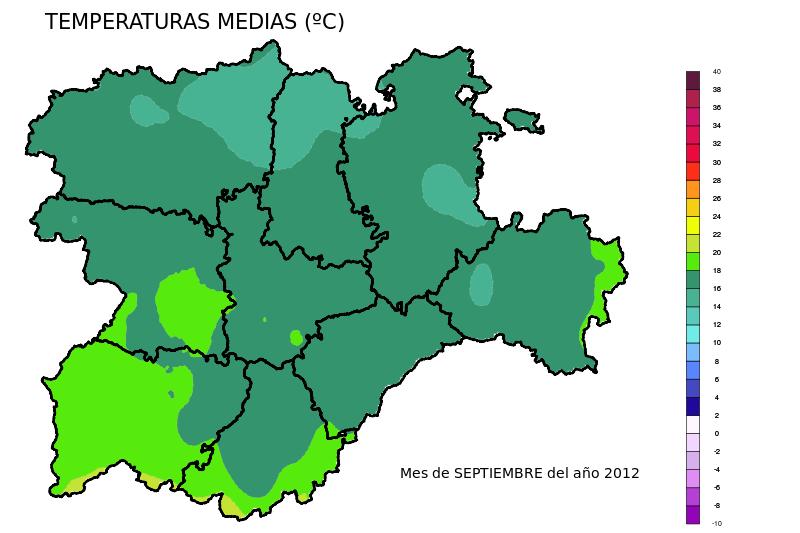 Información Climatológica Mensual de Castilla y León Septiembre 212 AEMET Prohibida su