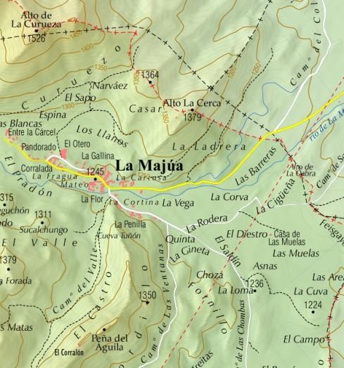 En España, el ejemplo más conocido y utilizado es el Mapa Topográfico Nacional (MTN), en el que se representa el relieve por medio de las curvas de nivel (indican la altitud del terreno), además de