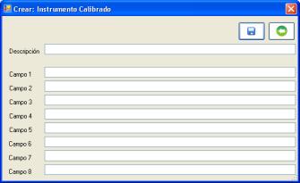 1.2 Ingresar instrumento calibrado Usted podrá agregar/editar la información del instrumento calibrado en una pantalla
