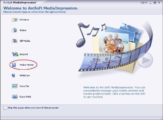 Sección 8 Grabar el clip grabado en DVD El CD de software incluido contiene ArcSoft MediaImpression que también ofrece la grabación de vídeos en DVD.