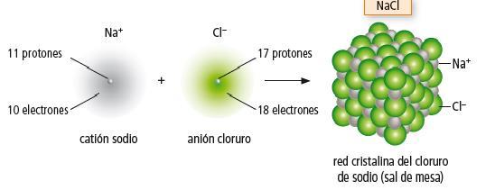 Una vez formados los iones, estos se atraen para formar una red