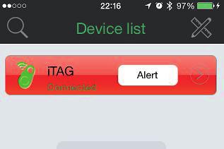 Configuraciones de Alerta 1. Haga doble clic en el botón del Articulo para activar la alerta en el teléfono inteligente. 2.