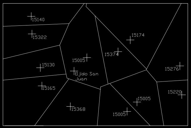 Figura 3 polígonos de Thiessen Se ordenó y seleccionó la información, como se muestra en la tabla siguiente. Tabla1. Estación climatológicas.